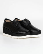 OXFORD NEGRO CON BLANCO CUERO