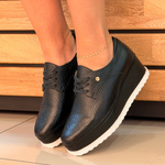OXFORD NEGRO CON BLANCO CUERO