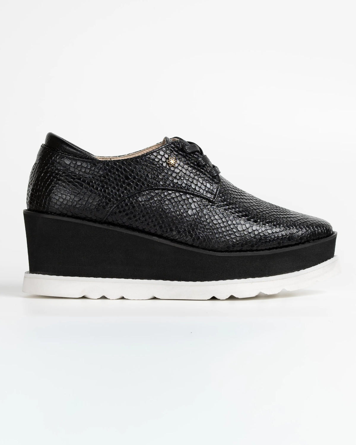 OXFORD NEGRO CON BLANCO CUERO