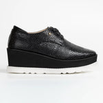 OXFORD NEGRO CON BLANCO CUERO
