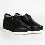 OXFORD NEGRO CON BLANCO CUERO